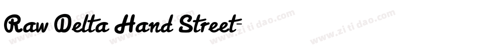 Raw Delta Hand Street字体转换